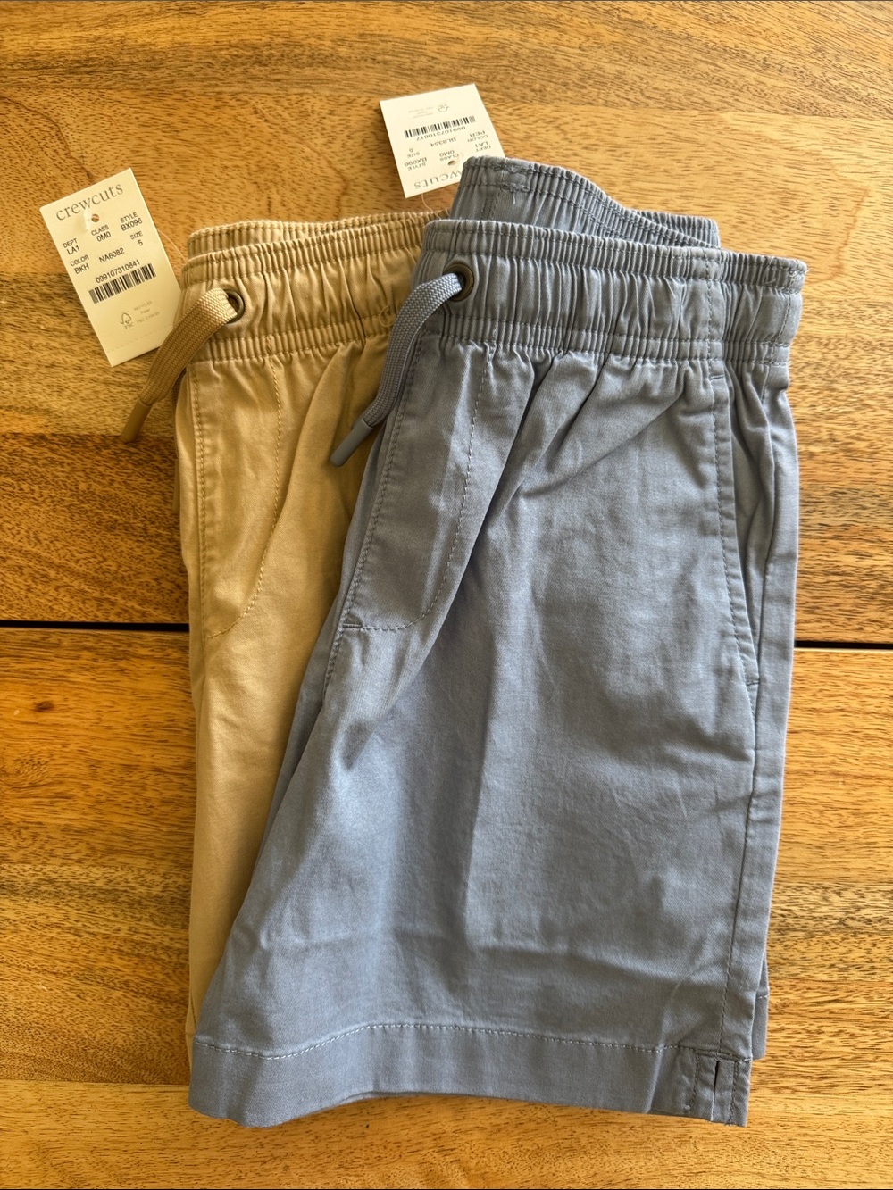 Crewcuts Boys Pull-On Shorts in Blue and Tan